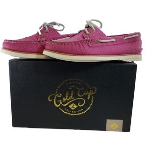 Pink Texture Sperry Gold Cup A/O Honeycomb Shoe